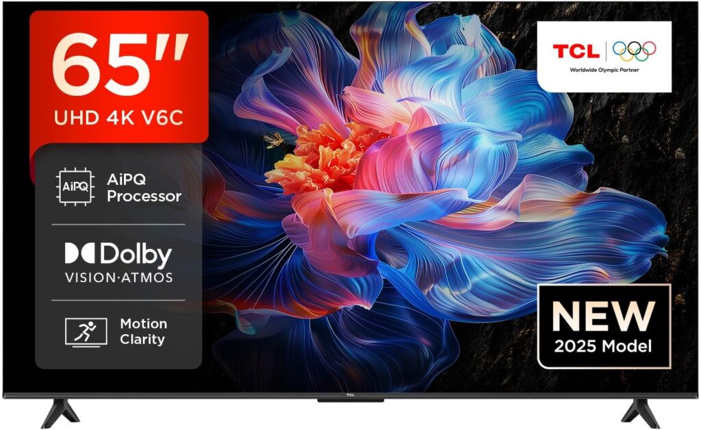 TCL 65V6C Direct LED Smart TV, 4K HDR, Powered by Google TV