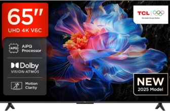 TCL 65V6C Direct LED Smart TV, 4K HDR, Powered by Google TV