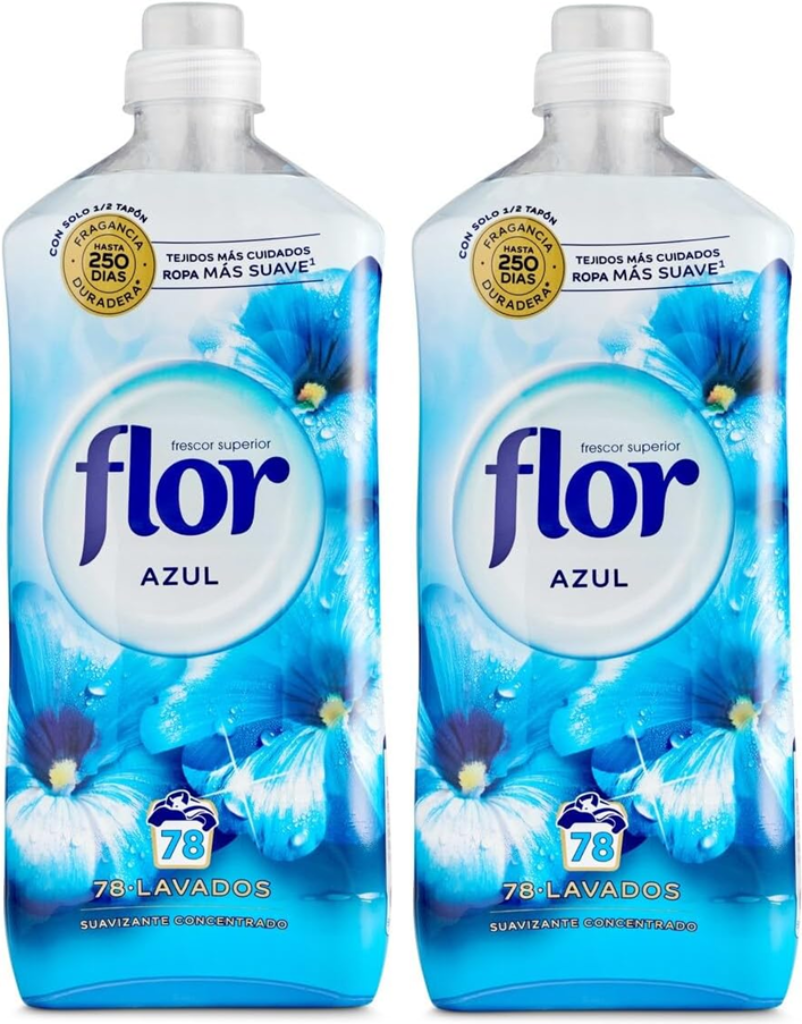 Amaciador Flor para roupa concentrada, aroma azul, 144 doses