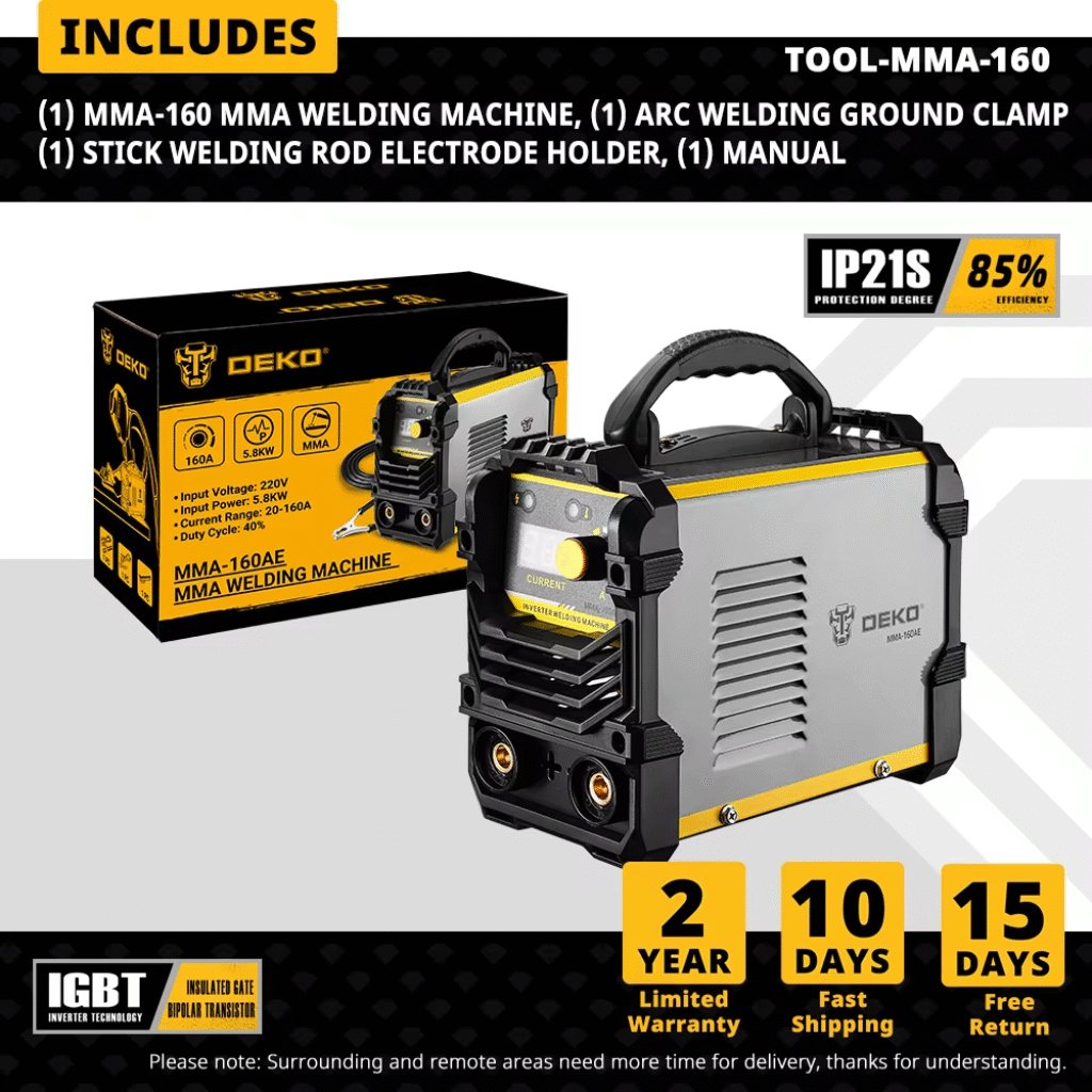 Deko dc inversor soldador de arco 220v MMA-160AE