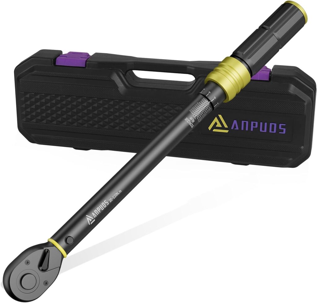 ANPUDS Chave dinamométrica 1/2", 20-220 NM, precisão ± 3%