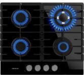 Cecotec Placa de gás butano e natural 4 fogos Bolero Squad G 4200F Glass Black