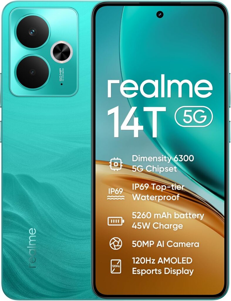 realme 14T Smartphone 5g, 8 + 256 GB bateria 5260 mAh, NFC