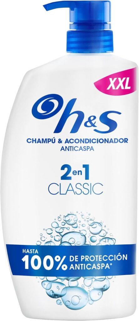 H&S Classic champô e condicionador anti-caspa 2 em 1, 1000 ml