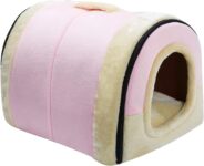 Hollypet Cama para gato e cães pequenos, dobrável dois em um