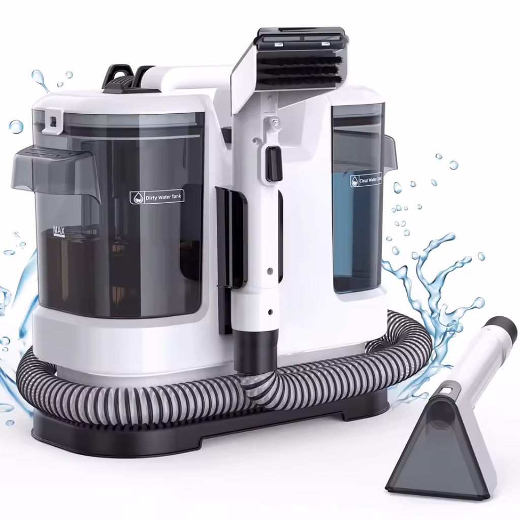 Limpa carpetes Lubluelu V6 com tanques duplos de 1,75L, cabo de 5M