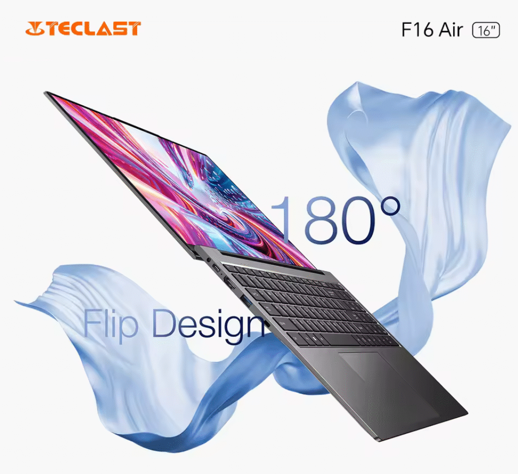 Teclast F16 Air 16 inch 180° Flip Laptop 16GB RAM 512GB SSD