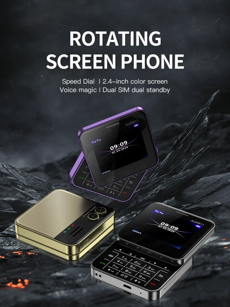 Telefone com tela rotativa duplo sim