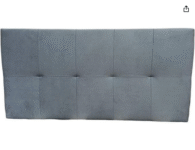 Cabeceira estofada em veludo