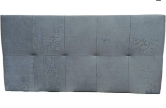 Cabeceira estofada em veludo