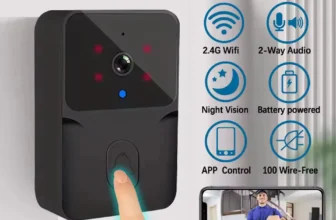 Campainha inteligente sem fios, câmera com ligação wi-fi 2.4g