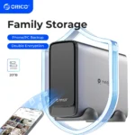 ORICO caixa Backup automático Acesso remoto NAS, Max 20TB (Disco não Incluído)