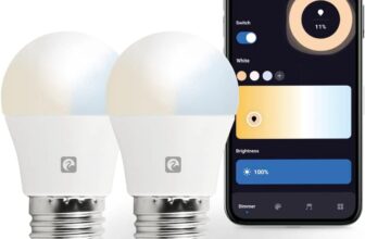 Smart Pack de 2 lâmpada LED inteligente com Wi-Fi esférica, 5,5 W