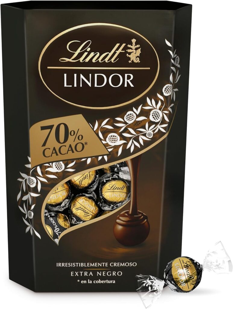 bombons lindor cornet negro 70% 337g