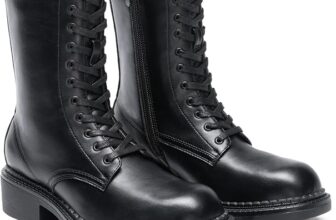 DREAM PAIRS Botas com cordões para mulher