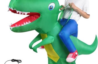 Disfarce insuflável de dinossauro com sistema Bomba Incluida