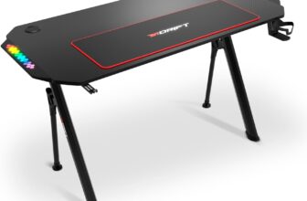 Drift Gaming DRDZ175 RGB – Mesa de jogos com placa de fibra de carbono