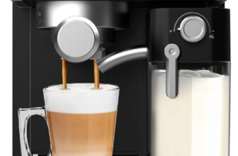 Cecotec Cafeteira Express semiautomática com depósito de leite Touch & Cream 1350W