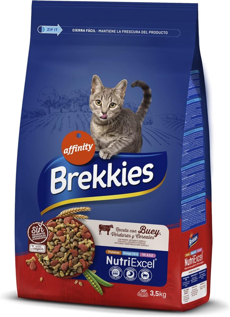 Brekkies Ração para Gatos com Bovino, Vegetais e Cereais 3,5kg 3500 g