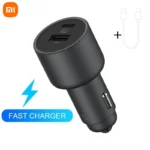 Carregador de carro original xiaomi 100w 5v 3a duplo usb