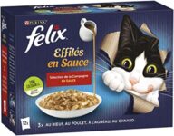 FELIX Gato Adulto | Seleção de carne de bovino, frango, pato e borrego | Embalagem com 12 x 85 g