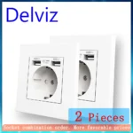 Tomada de carregamento usb dupla, tomada de alimentação ac 110 ~ 250v