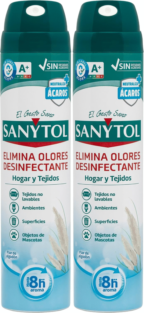 Sanytol - Desinfetante casa e tecidos, elimina bactérias, vírus e fungos sem lixívia - 2 X 300 ml