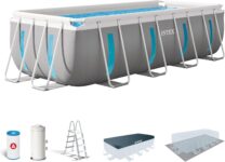 Intex Piscina removível retangular, Prism Frame, 400 x 200 x 122 cm