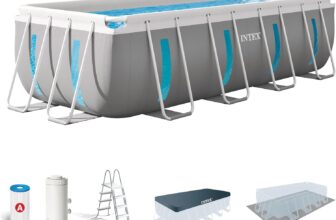 Intex Piscina removível retangular, Prism Frame, 400 x 200 x 122 cm