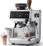 AMZCHEF Máquina de café expresso com moinho integrado 20 bares