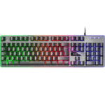 Mars Gaming MK220, Teclado Gaming Híbrido H-Mech, Iluminação FRGB