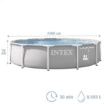 Intex Piscina desmontável, cinzento