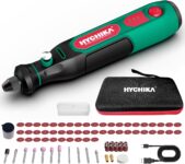 HYCHIKA 3,6 V Mini rebarbadora elétrica de bateria, com 77 acessórios