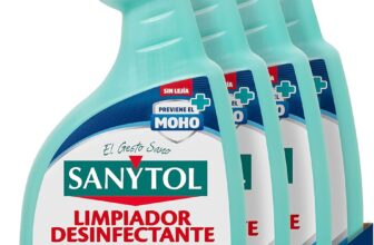 Sanytol Desinfetante Anticalcário para Casa de Banho, Pack de 4 x 750 ML = 3L