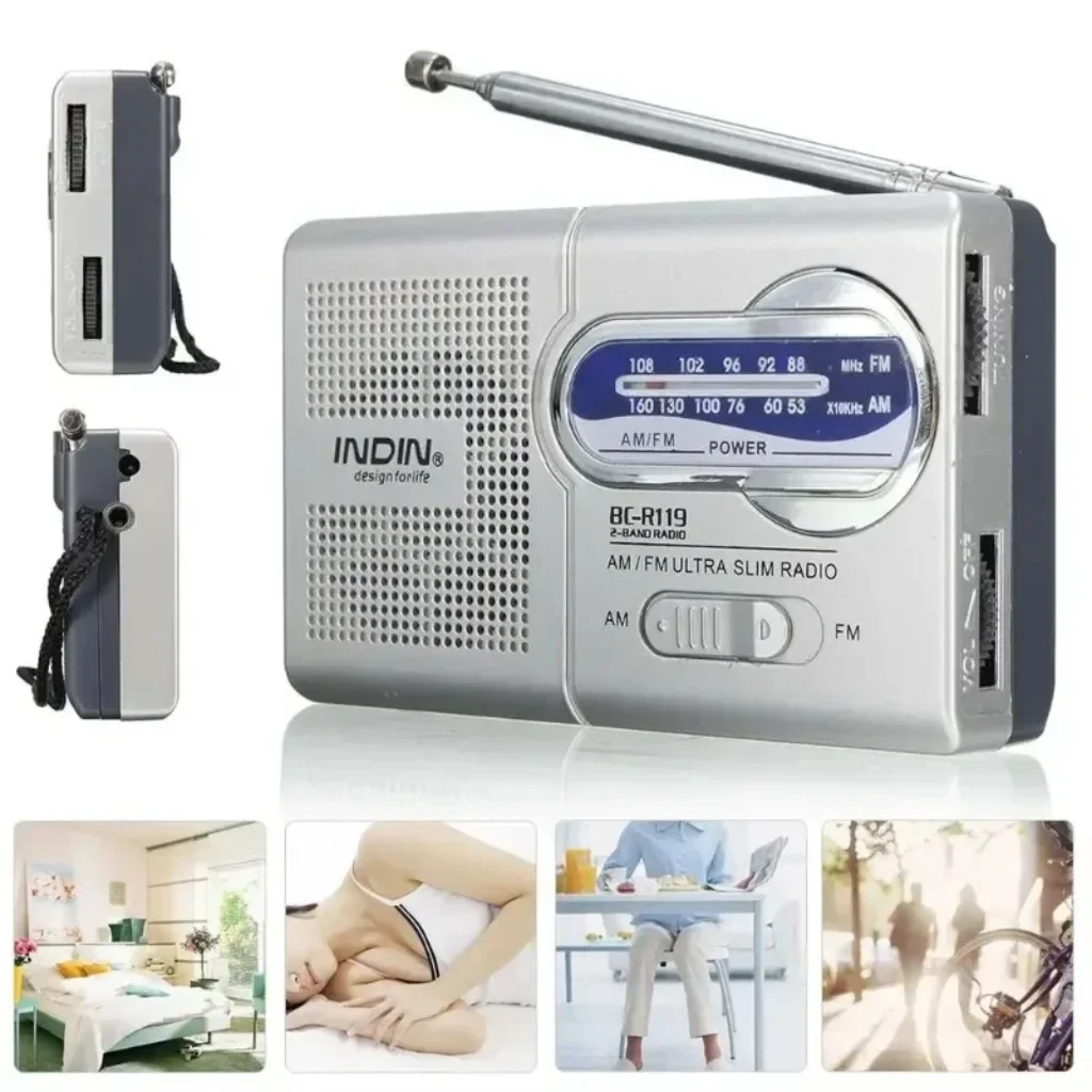 Mini rádio FM portátil