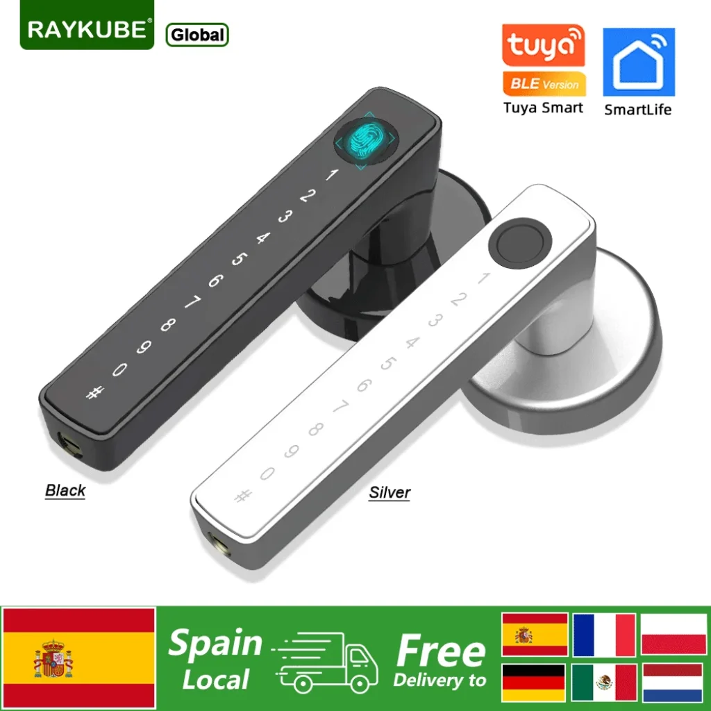 Raykube m5 tuya fechadura inteligente com impressão digital