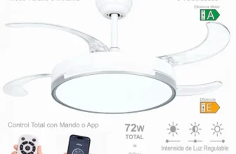 Ventilador de teto com luz LED branca de 36W a 3 temperaturas de luz