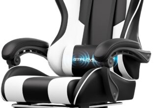 GTPLAYER Cadeira Gaming Ergonómica Cadeira Gamer com Apoio para os Pés