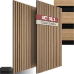 tectake® Painéis de parede decorativos MDF, 50 x 110 x 1,8 cm