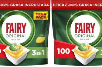 Fairy Cápsulas originais tudo em uma, limão, 200 cápsulas (embalagem de 2)