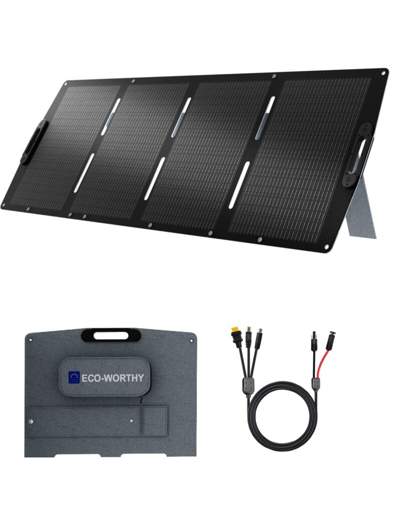 Painel solar portátil ecológico de 200 W com silício monocristalino
