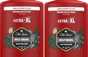 Old Spice Wolfthorn Gel de duche e champô 3 em 1 para homem, 2 x 1 L