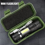 Mini Lanterna COB + XPE Recarregavel