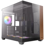 Caixa PC Gaming ATX Antec CX800 com Vidro Temperado e RGB Preta/Madeira