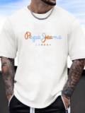 T-shirt casual de gola redonda para homem com estampado original