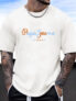 T-shirt casual de gola redonda para homem com estampado original