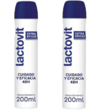 2 x Lactovit Desodorizante spray extra eficaz, 0% álcool, eficácia 48H