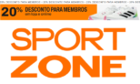 Sport Zone -20% para membros exclusivo loja online