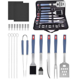 20 pcs Utensílios Churrasqueira em aço inoxidável por 15,99€