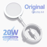 Carregador sem fio magnético, original para Apple, 20W
